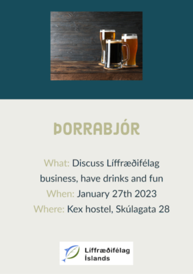 Þorrabjór og aðalfundur / Þorrabjór party and annual meeting